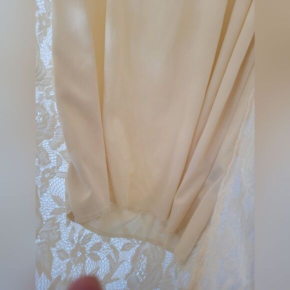 Trixxi Cream Lace High Low Dress Sleeveless Tube Top Boho Fairy Gypsy Medium - Picture 8 of 12